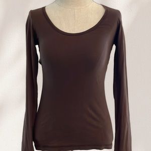 [Zooey] Long Sleeve Scoop Neck Shirt